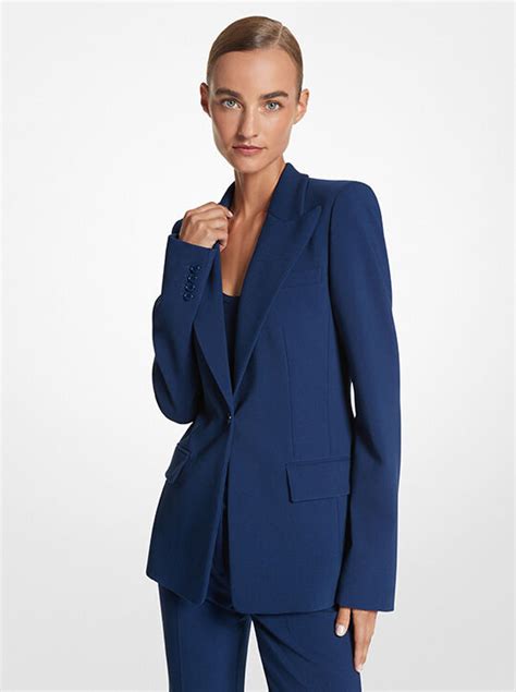 michael kors stretch pebble-crepe blazer|Stretch Pebble Crepe Blazer .